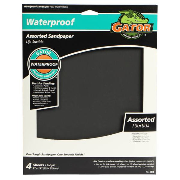 Gator waterproof sanding sheets Assorted Grit (Assorted Grit)