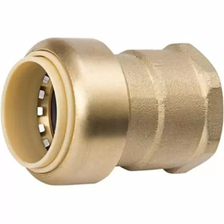 B & K Industries  Brass Push Female Adapter 1/2” x 1/2” (1/2” x 1/2”)