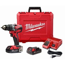 M18 Compact 18-Volt Drill/Driver, Brushless Motor, 1/2-In., 2 Lithium-Ion Batteries