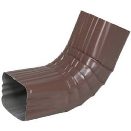 Gutter Front Elbow, Style A, 75 Degree, Brown Aluminum, 3 x 4-In.