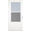 Larson Life-Core DuraTech 32 In. W x 80 In. H x 1 In. Thick White Self-Storing Storm Door