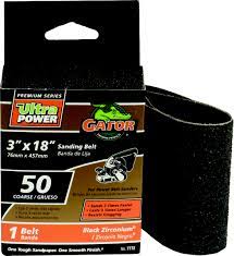 Gator Aluminum Oxide sanding belts  3 x 18 50 Grit (3 X 21)