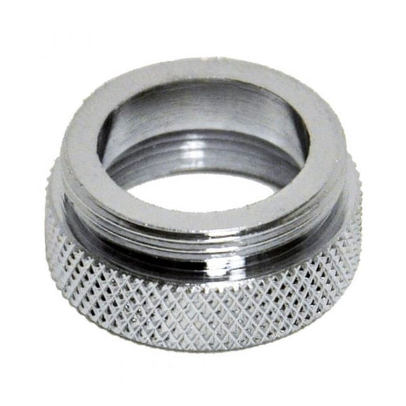 Danco 3/4 in.-27F x 55/64 in.-27M Chrome Male/Female Aerator Adapter for Kohler and Price Pfister Faucets (3/4 in.-27F x 55/64 in.-27M)