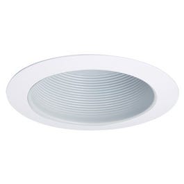 Metal Tapered Baffle Trim, White, 6-In.