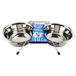 Pet Bowl Duo, With Stand, Stainless Steel, Qt.