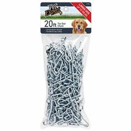 Dog Tie Out Chain, Extra Heavy, 20-Ft.