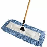 Rubbermaid 5-Inch x 24-Inch Kut-A-Way Flat Cotton Dust Mop with 60-Inch Handle, FGU83228BL00 (5