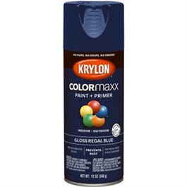 COLORmaxx Spray Paint + Primer, Gloss Regal Blue, 12-oz.