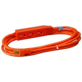 3-Outlet Extension Cord, 16/3 SJTW Orange Round, 3-Ft.