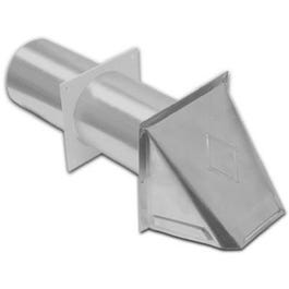 Dryer Vent Hood With Tail Piece & Sleeve, Aluminum, 4-In.