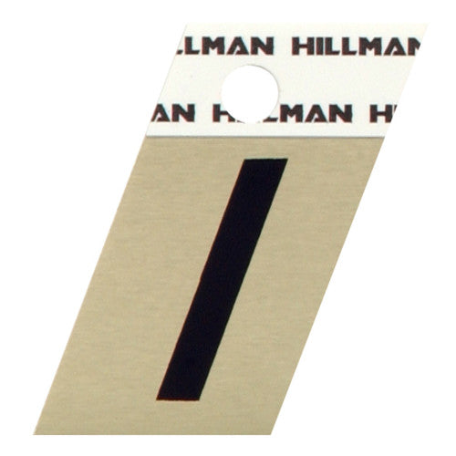 Hillman Group Adhesive Angle-Cut Letter I (1-1/2, Black and Gold)