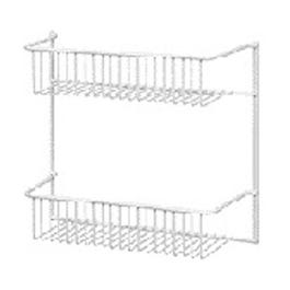 2-Wire-Shelf Unit, Door Or Wall Rack, White, 12-In.