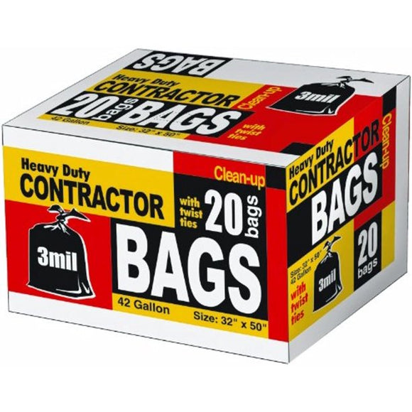 H.B. Smith Tools 42 Gal. Contractor Bags 20 Bags/box (42 Gallons)