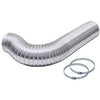Aluminum Duct Pipe, Flexible With Screws & Clamps, 4-In. x 8-Ft.