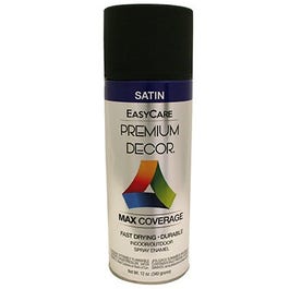 Premium Decor Spray Paint, Black Satin, 12-oz.
