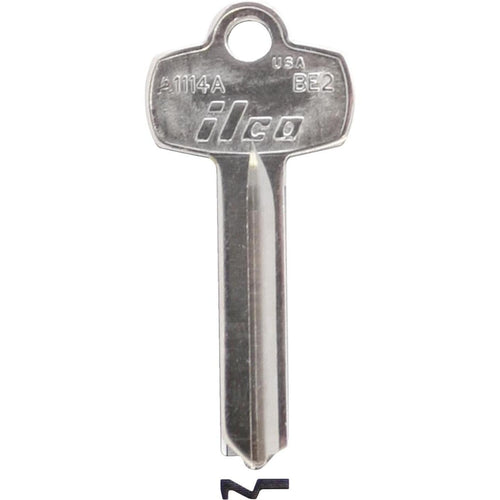 ILCO Best Nickel Plated Padlock Key, BE2 (10-Pack)