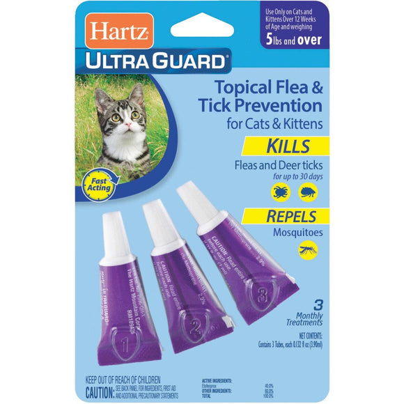 Hartz UltraGuard 3-Month Supply Flea Treatment For Cats & Kittens