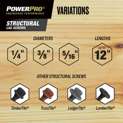 Power Pro Structural Lag Screws