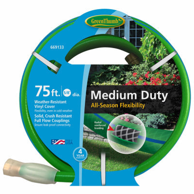 Green Thumb All-Weather Garden Hose Medium-Duty (5/8 x 75')